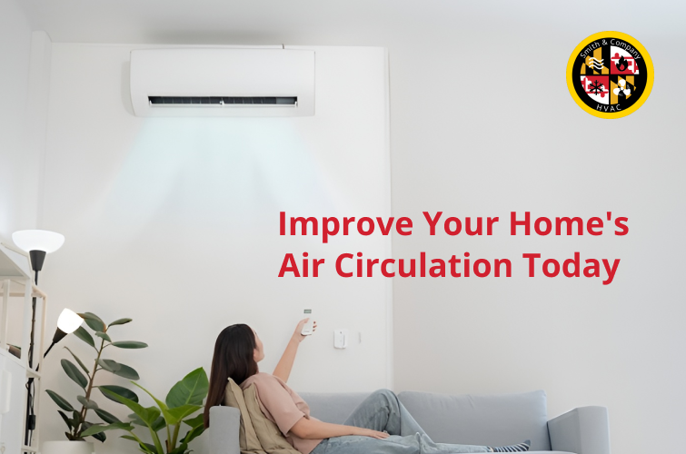 Home interior showing improved air circulation and ventilation techniques for better indoor air quality
